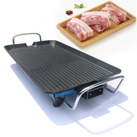 MDMV Electric Grill 1500W – 47x26cm Dual Surface Non-Stick Griddle, Adjustable Temperature Control, Cool-Touch Handles