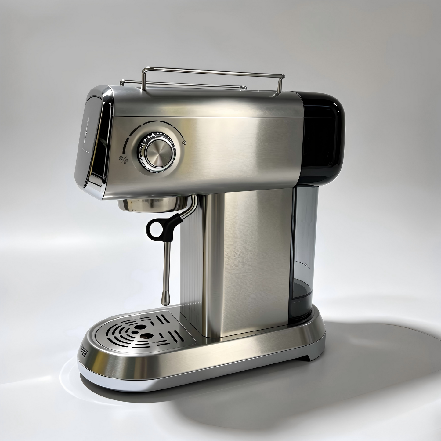 MDMV 20 Bar Espresso Coffee Machine with Milk Frother, 1350W LED Display, 51mm Portafilter, Compact Stainless Steel Coffee Maker for Cappuccino & Latte