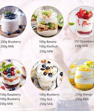 MDMV Electronic Yogurt Maker - 25W Stainless Steel Body, 1.5L 8 Glass Jars