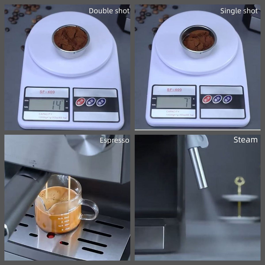 20Bar Espresso Machine - Italian ULKA Pump - Pods & Ground Coffee