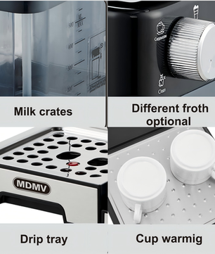 Touch Control Espresso Machine - ULKA Pump, Auto Milk Frother