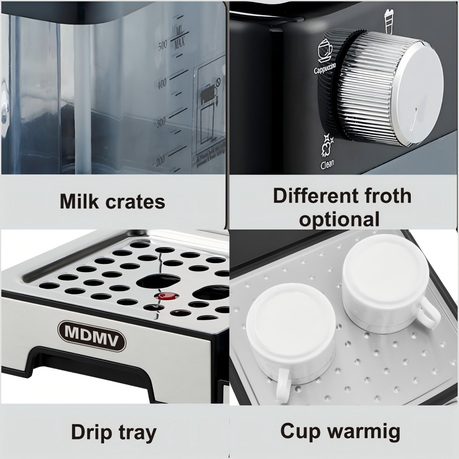 Touch Control Espresso Machine - ULKA Pump, Auto Milk Frother