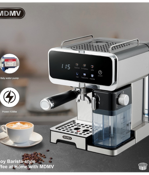 Touch Control Espresso Machine - ULKA Pump, Auto Milk Frother