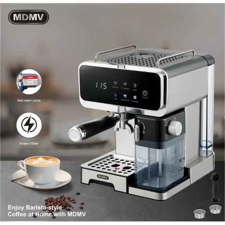 Touch Control Espresso Machine - ULKA Pump, Auto Milk Frother