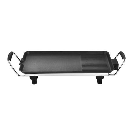 MDMV Electric Grill 1500W – 47x26cm Dual Surface Non-Stick Griddle, Adjustable Temperature Control, Cool-Touch Handles