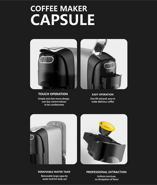 MDMV 3-in-1 Espresso Coffee Machine 20 Bar, 1400W Coffee Maker Compatible with Nespresso & Dolce Gusto Pods and Ground Coffee, Compact Stainless Steel