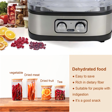 MDMV 240W Food Dehydrator - 5-Layer Mechanical Dryer for Fruits & Meat