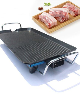 MDMV Electric Grill 1500W – 47x26cm Dual Surface Non-Stick Griddle, Adjustable Temperature Control, Cool-Touch Handles