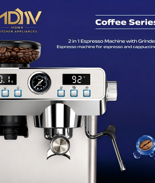 MDMV 20 Bar Espresso Machine with Grinder, Steam Wand & 2L Tank
