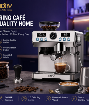 MDMV 20 Bar Espresso Machine with Grinder, Steam Wand & 2L Tank