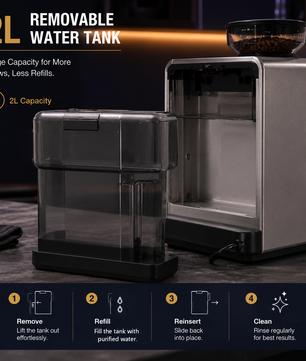 MDMV 20 Bar Espresso Machine with Grinder, Steam Wand & 2L Tank