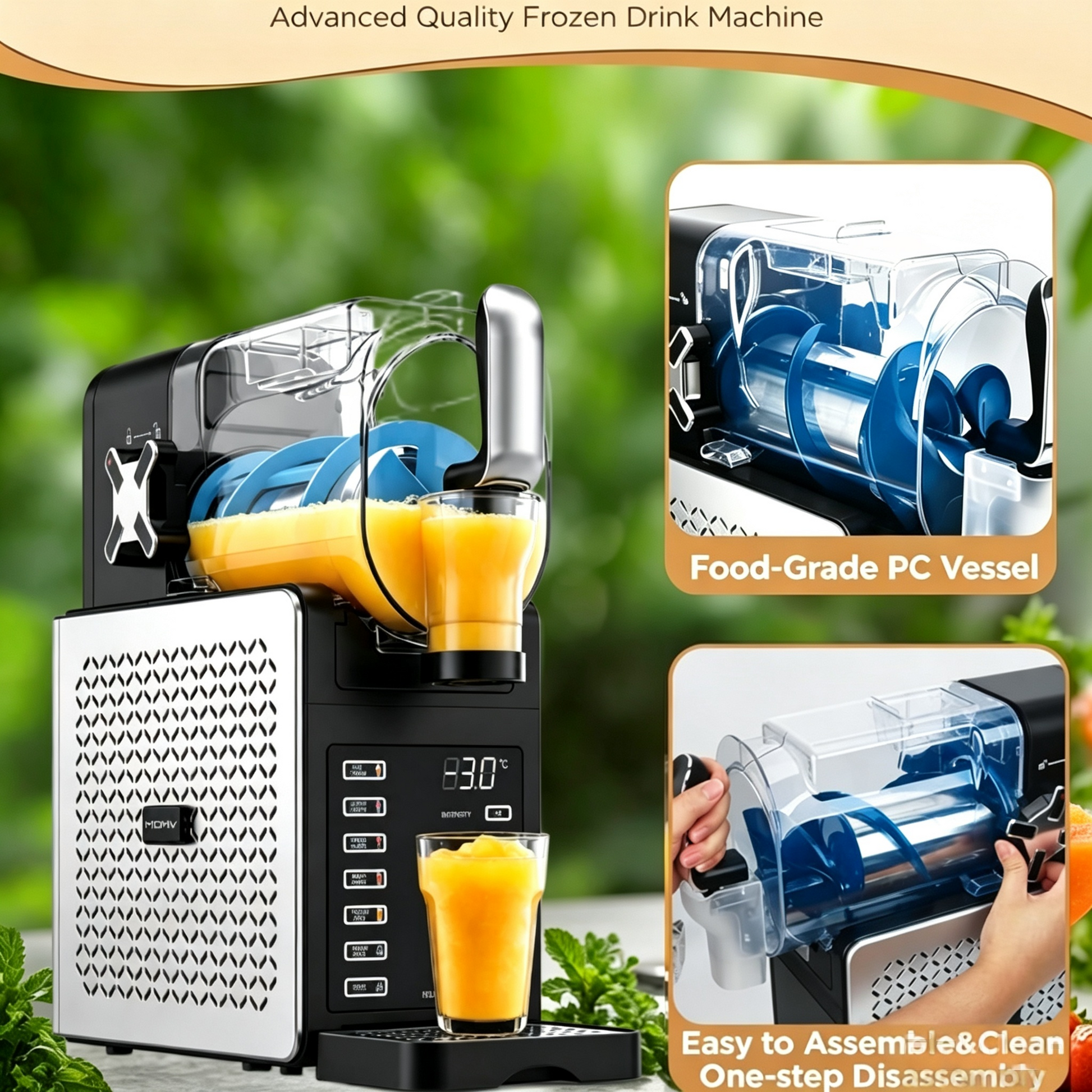 MDMV 7-in-1 Frozen Drink Maker with Rapid Chill & Slush Machine