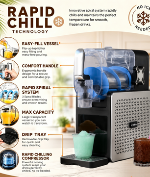 MDMV 7-in-1 Frozen Drink Maker with Rapid Chill & Slush Machine