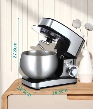 MDMV 1200W Stand Mixer - 5L Stainless Steel Bowl, 6 Speed Control