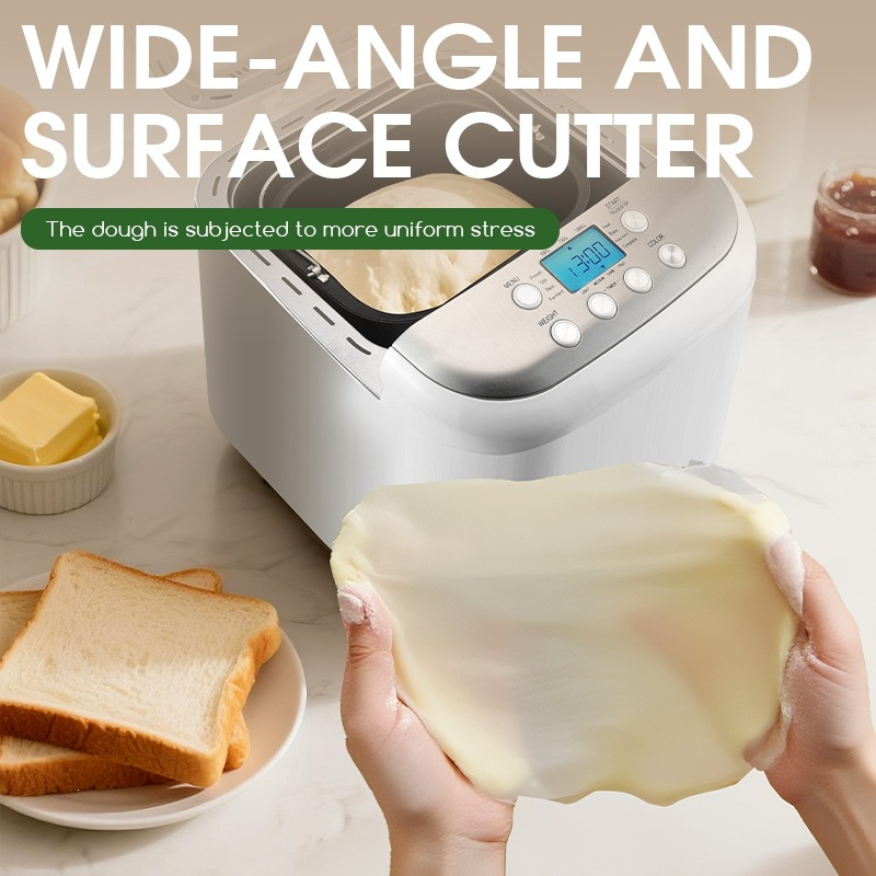 MDMV Automatic Bread Maker - 600W, 1kg Loaf Capacity, 19 Preset Programs, 15-Hour Delay Timer