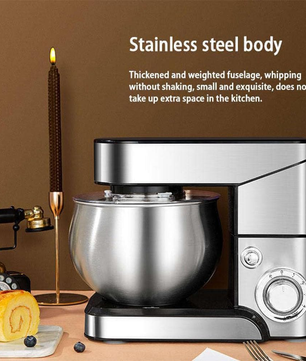 MDMV 1200W Stand Mixer - 5L Stainless Steel Bowl, 6 Speed Control