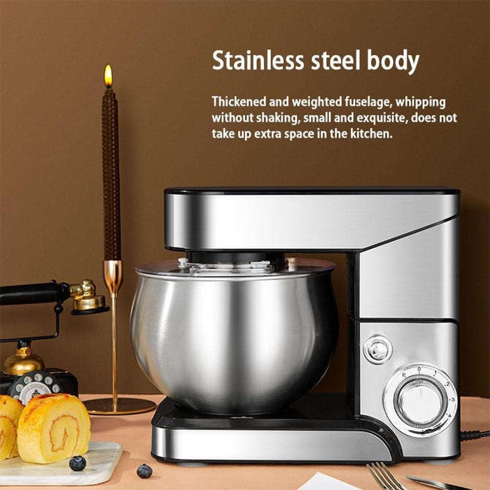 MDMV 1200W Stand Mixer - 5L Stainless Steel Bowl, 6 Speed Control