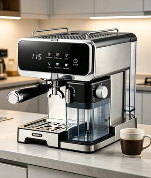 Touch Control Espresso Machine - ULKA Pump, Auto Milk Frother