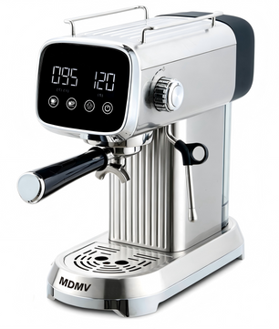 MDMV 20 Bar Espresso Coffee Machine with Milk Frother, 1350W LED Display, 51mm Portafilter, Compact Stainless Steel Coffee Maker for Cappuccino & Latte