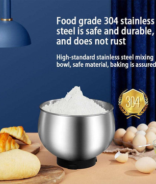 MDMV 1200W Stand Mixer - 5L Stainless Steel Bowl, 6 Speed Control