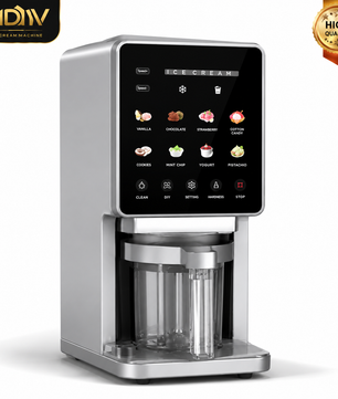 MDMV 800W Ice Cream Maker - 11 Preset Programs, Automatic Compressor Cooling, Touch Screen, 650ml Cup