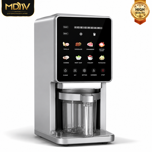 MDMV 800W Ice Cream Maker - 11 Preset Programs, Automatic Compressor Cooling, Touch Screen, 650ml Cup