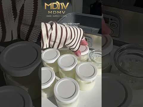 MDMV Yogurt Maker 12 Cups 2.16L Digital PTC 25W Heating Stainless Steel with Glass Jars